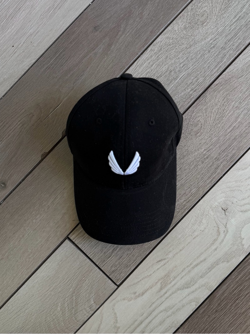 ASRV A-Frame Hat in black with a white embroidered logo.